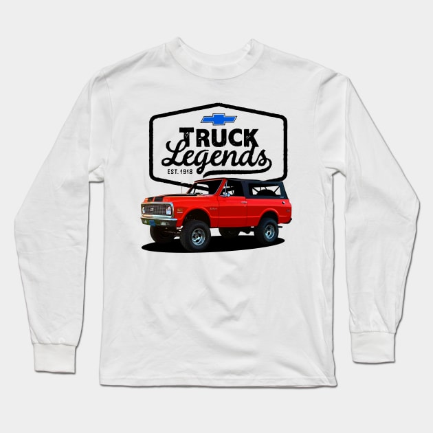 '72 Chevy Blazer Long Sleeve T-Shirt by Chads